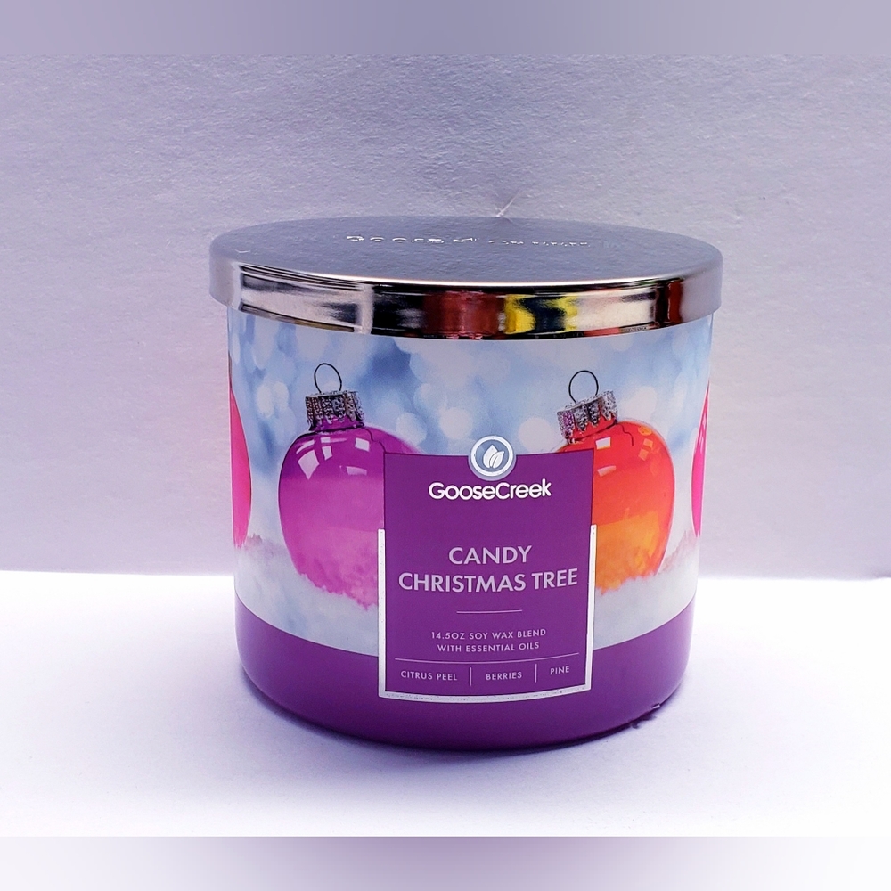 Goose Creek CANDY CHRISTMAS TREE Large 3-Wick Candle, 14.5 oz